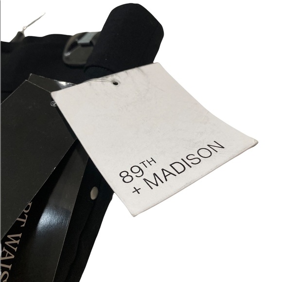 LG•NWT•89TH & MADISON•ANLKLE LENGTH / BLACK DRESS PANTS W ANKLE DETAIL• - Picture 7 of 10